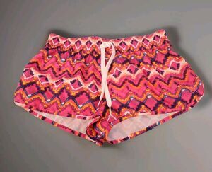 Juniors Shorts Small Sz 3-5 Activewear 80's Colorful Tie Waist  By Op